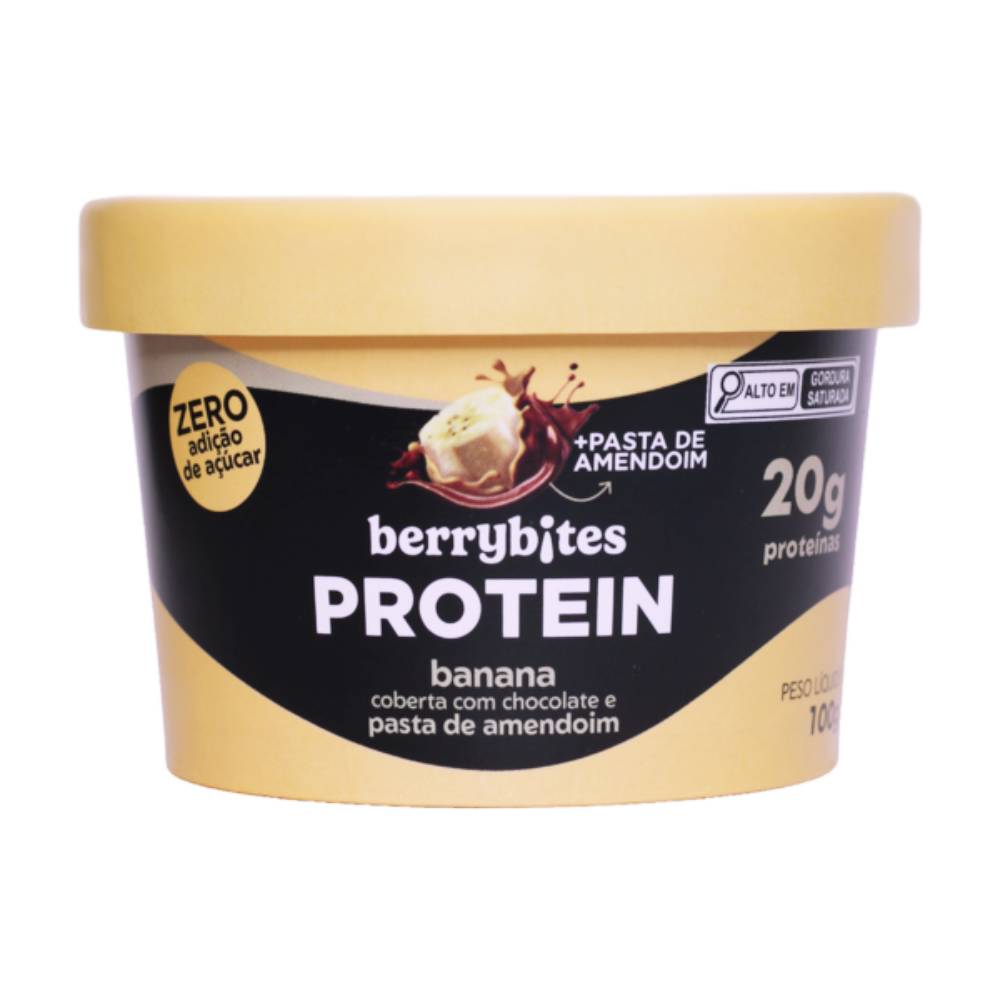 Banana e Pasta de Amendoim Protein com Chocolate Berry Bites 100g