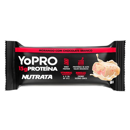 Barra Proteica Yopro Morango 55g