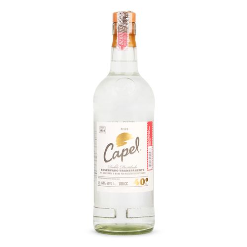 Bebida Aperitivo Chilena Pisco Capel Reserva Garrafa 700ml