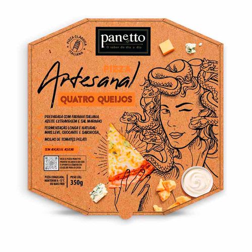 Pizza Artesanal Panetto Quatro Queijos 350g
