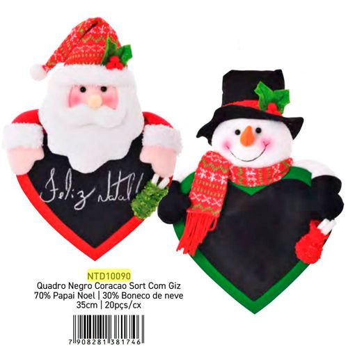 Quadro com Giz Coração Wincy Natal Unidade