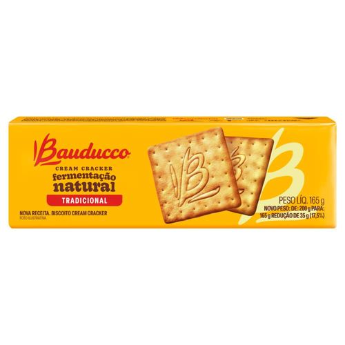Biscoito Cream Cracker Tradicional Bauducco 165g