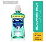 Enxaguante Bucal Cepacol Menta Ice Leve 500ml Pague 350ml