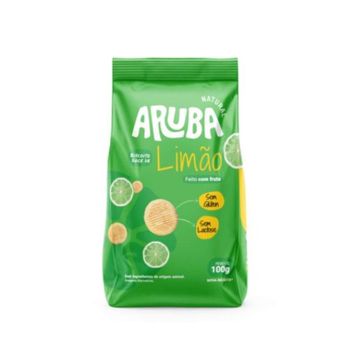Biscoito Doce Sem Glúten Aruba Limão Pacote 100g