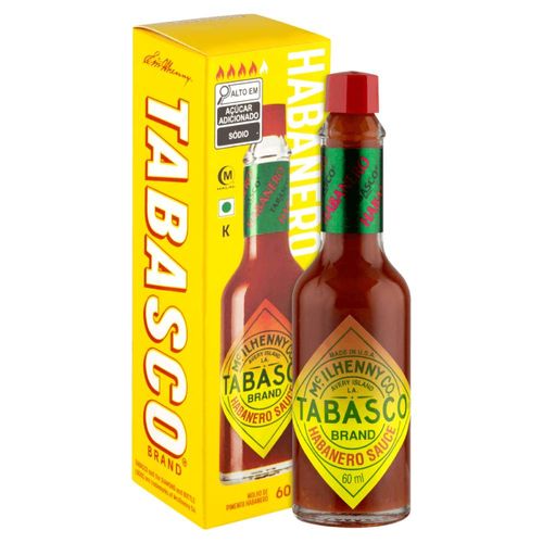 Molho de Pimenta Americano Habanero Hot Tabasco Vidro 60ml