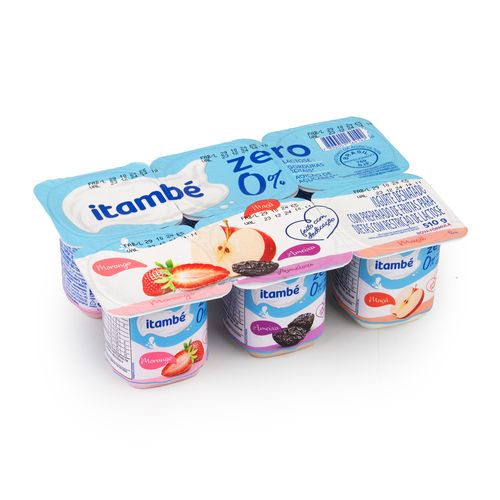 Iogurte Zero Lactose Polpa de Morango, Maçã e Ameixa Itambé Bandeja 510g
