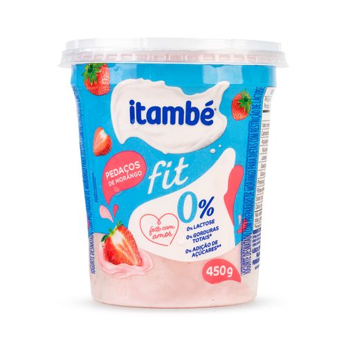Iogurte Zero Lactose com Pedaços de Morango Itambé 450g