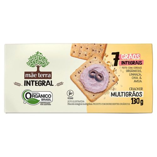 Biscoito Cracker Integral Mãe Terra Tribos Original Orgânico 130g