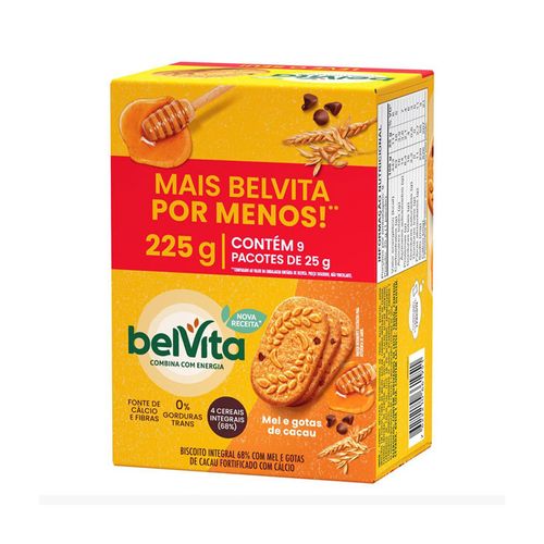 Biscoito Mel Cacau Belvita 225g