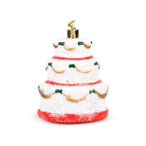 Enfeite Natalino Bolo Andares Escarlate Wincy Natal Unidade