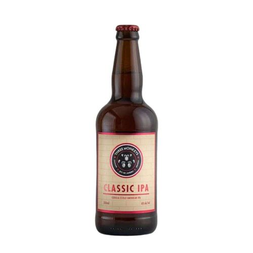 Cerveja Brasileira Three Monkeys Classic American IPA Garrafa 500ml