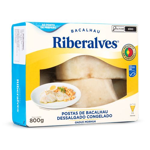 Postas de Bacalhau Dessalgadas Riberalves 800g
