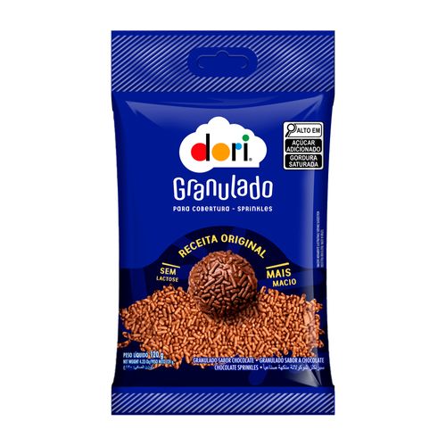 Confeito Granulado Chocolate Dori Pacote 120g