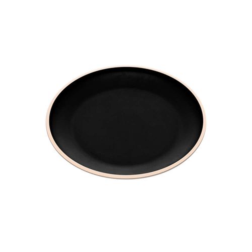 Prato para Pão de  Melamina Class Preto Wolff 15cm