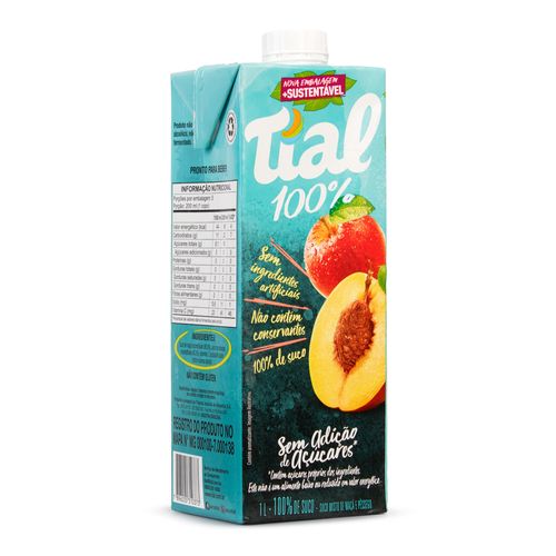 Suco Tial Maçã e Pêssego 100% 1L