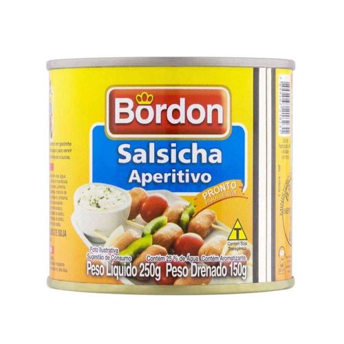 Salsicha Aperitivo em Conserva Bordon Lata 150g
