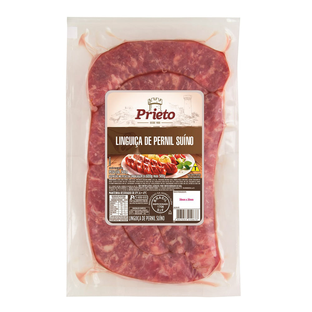 Linguiça de Pernil Suíno Prieto 500g