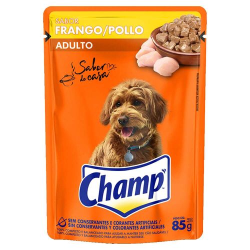 Alimento para Cães Adultos Frango Champ Sachê 85g