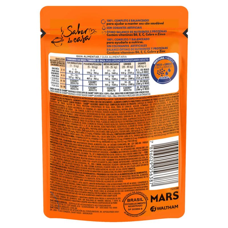 RACAO-CHAMP-FILHOTE-FRANGO-SACHE-85G