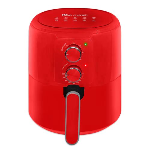 Air Fryer Fritadeira Elétrica Vermelha 4,2L Com Cesto Removível 1650W 127V Kian
