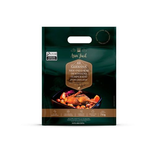 Meio Pato Semi Desossado Temperado Assa Fácil Villa Germania 750g