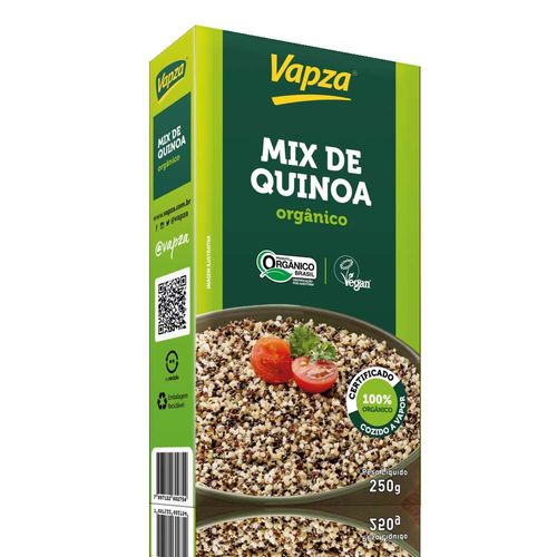 Mix De Quinoa Cozido No Vapor Orgânico Vapza Caixa 250g