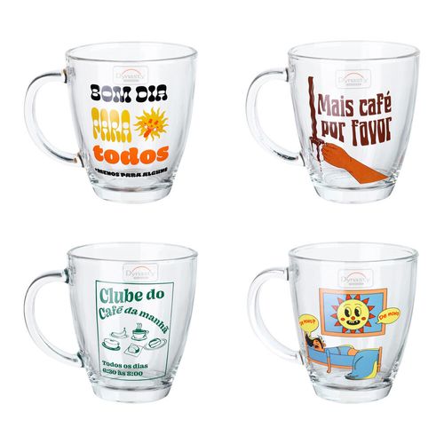 Caneca Sincera em Vidro Sortida Dynasty 330ml