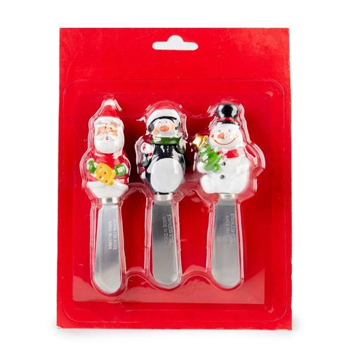Espátula Pinguim Neve Noel com 3 Unidades Natal