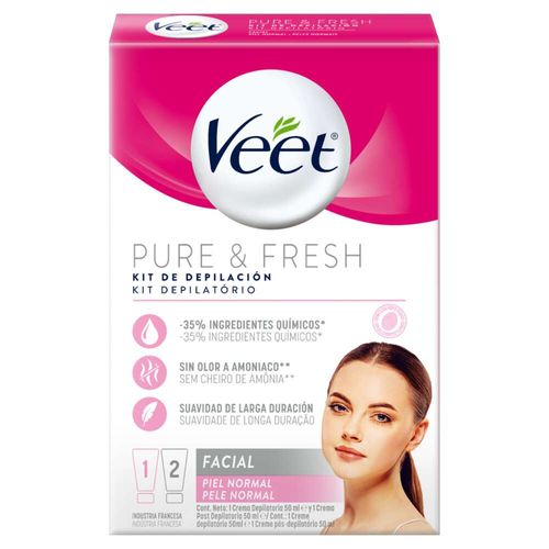 Kit Creme e Pós Depilação Facial Veet 2 x 50ml