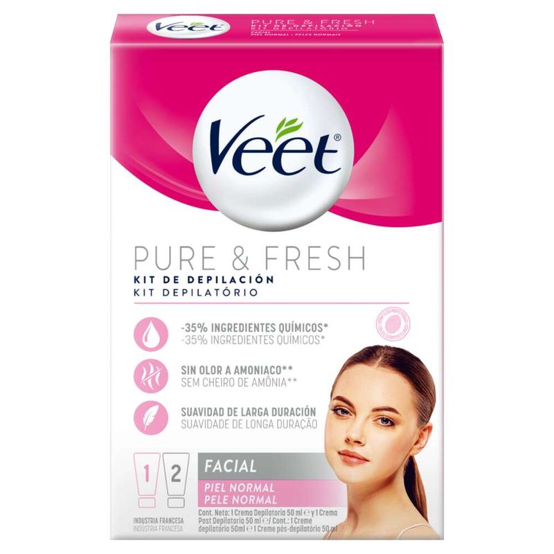 KIT-CRE-POS-DEP-FACIAL-VEET-2X-50ML