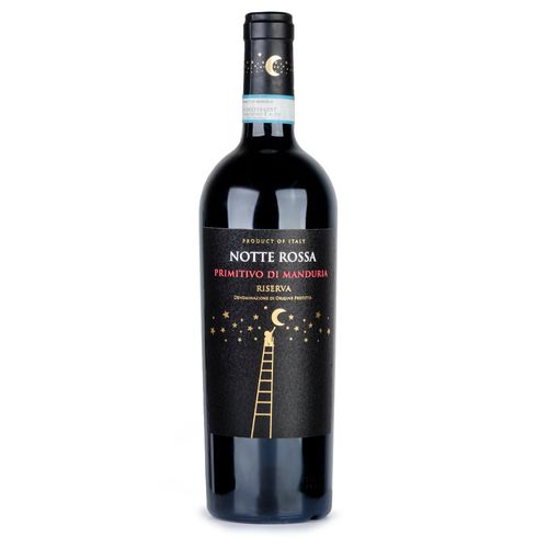 Vinho Tinto Italiano Primitivo Di Manduria Riserva Notte Rossa Garrafa 750ml