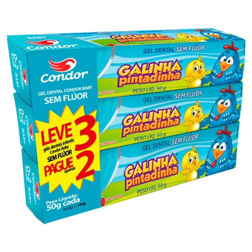 Gel Dental Galinha Pintadinha Condor Leve 3 Pague 2