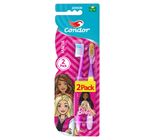 Escova Dental Infantil Macia Barbie Júnior Condor com 2 Unidades