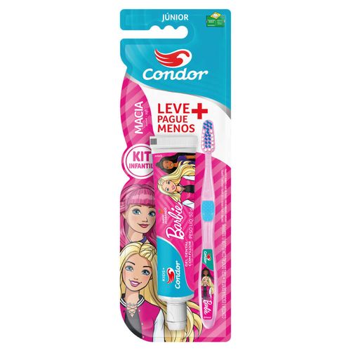 Kit Escova + Gel Dental Barbie Júnior Condor
