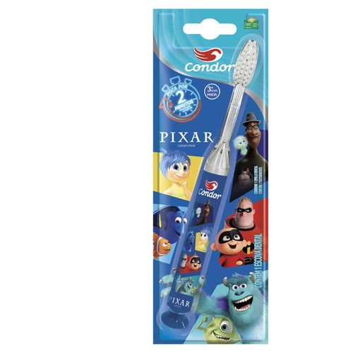 Escova Dental Infantil Macia com Led Pixar Condor