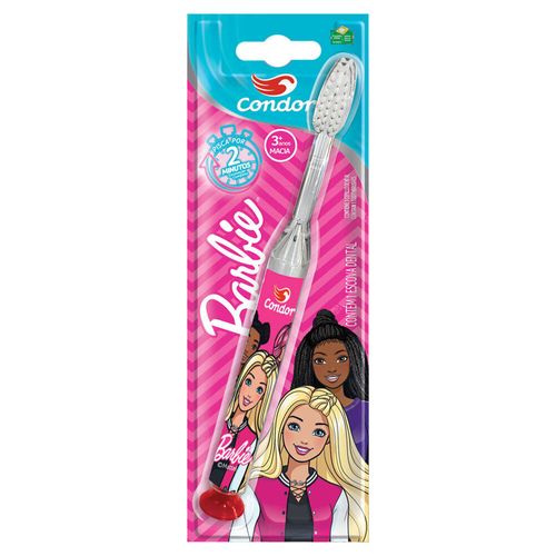 Escova Dental Infantil Macia com Led Barbie Condor