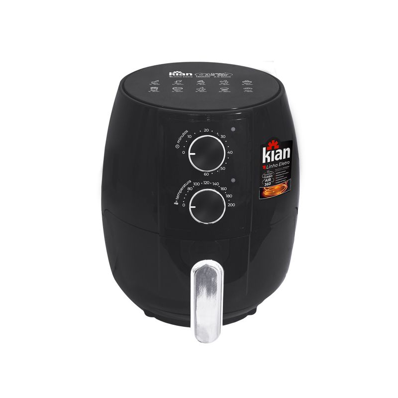 Air-Fryer-Fritadeira-Eletrica-Preta-25L-1300W-127V-Kian