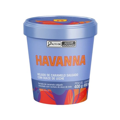 Sorvete Havanna Caramelo Salgado com Doce de Leite 490ml