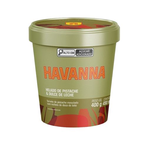 Sorvete Havanna Pistache com Doce de Leite 490ml