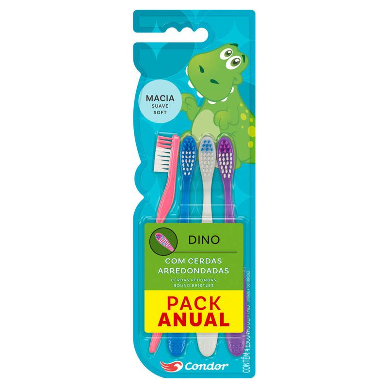 Escova-Dental-Infantil-Dino-Condor-4-Unidades