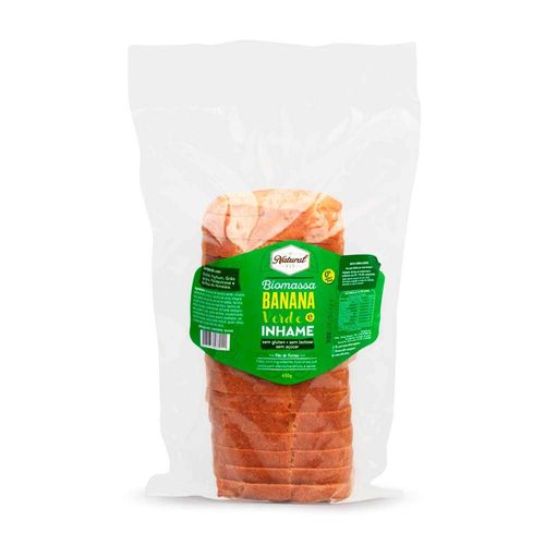 Pão de Biomassa de Banana Verde e Inhame Sem Glúten e Lactose Natural Fit Congelado 450g