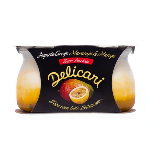 Iogurte Delicari Zero Lactose Maracujá e Manga 340g