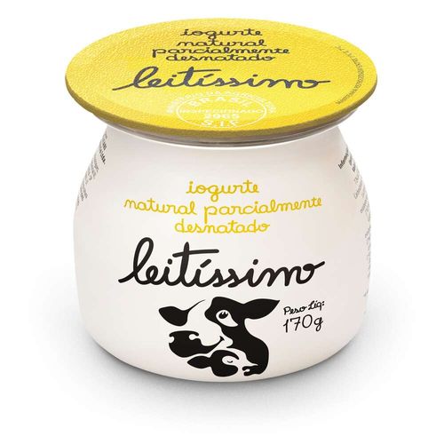 Iogurte Leitíssimo Natural Parcialmente Desnatado 170g