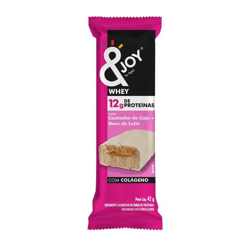 Barra de Proteína &Joy Whey Castanha de Caju + Doce de Leite 42g