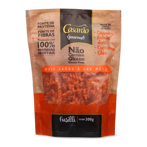 Massa Sem Glúten Fusulli Cenoura Casarão Gourmet 300g