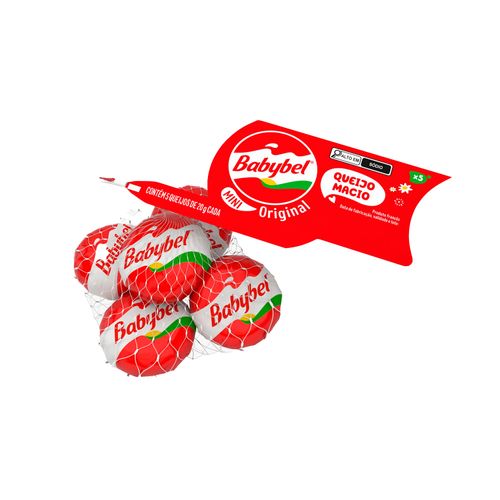 Queijo Francês Saint Paulin Babybel Tradicional com 5 Unidades 100g