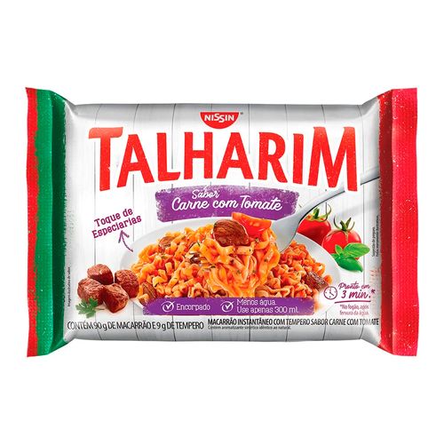 Talharim Instantâneo Nissin Carne com Tomate 99g