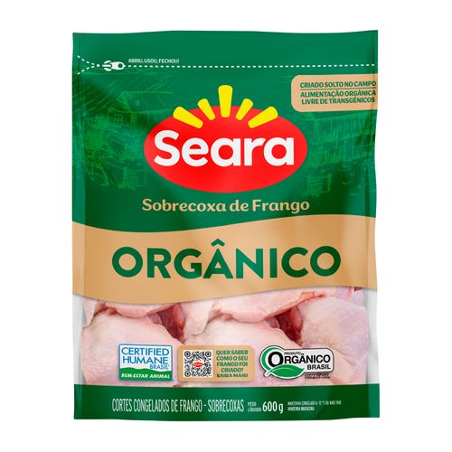 Sobrecoxa Congelada Orgânica Seara IQF 600g