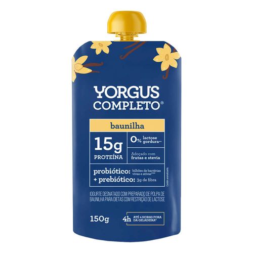Iogurte Yorgus Completo Baunilha 15g Proteína Pouch 150g