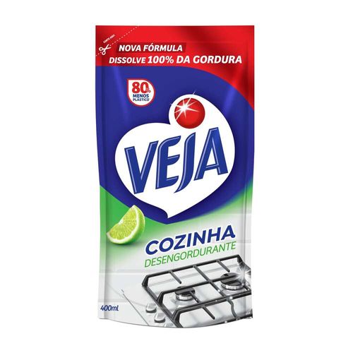 Desengordurante Veja Cozinha Limão 400ml Refil Econômico